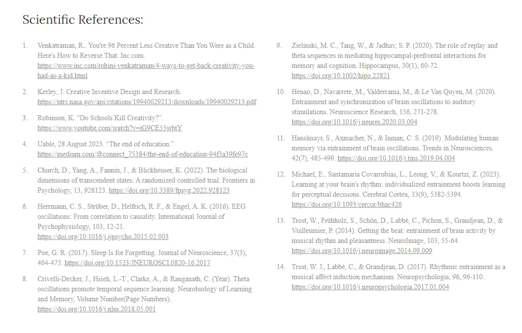 Scientific References